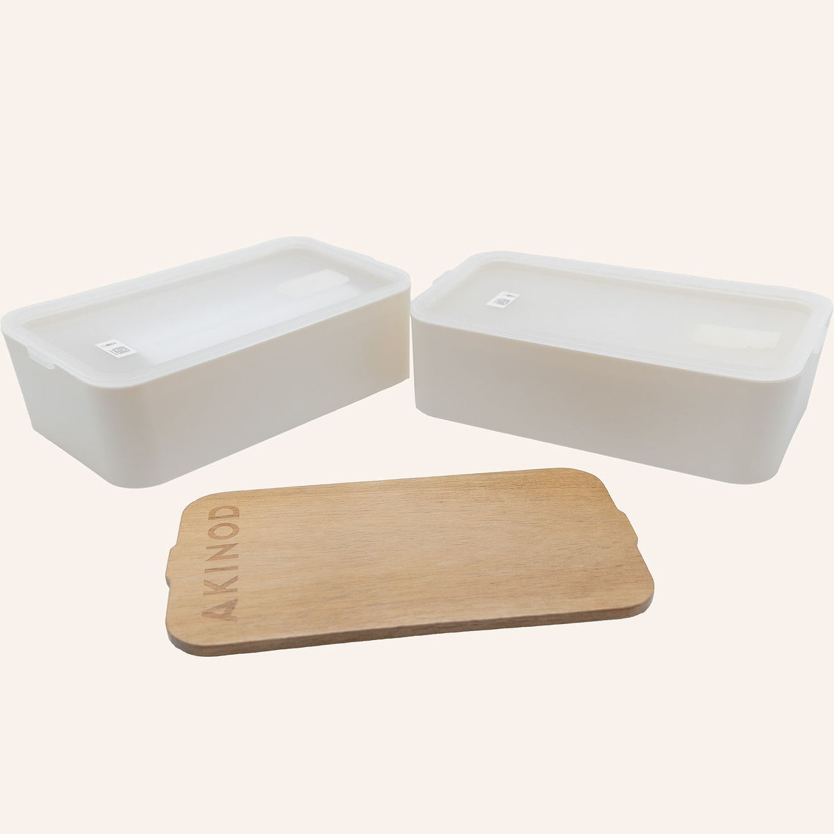 Bento + Lunch bag 11:58, Weiss / Terracotta