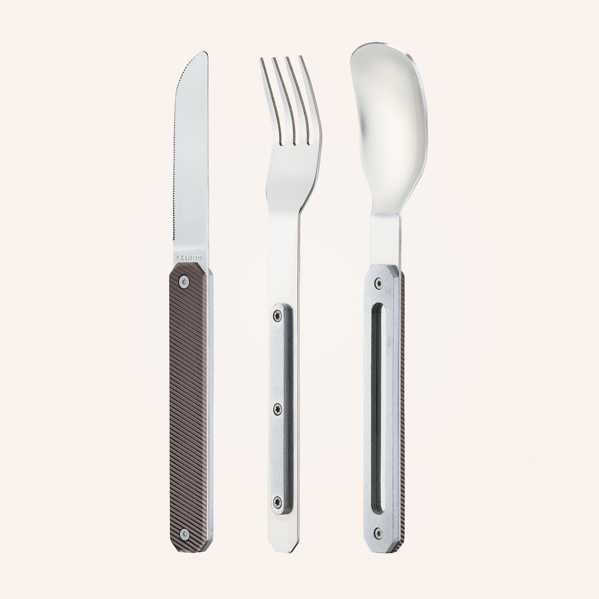 Besteck 12:34, Aluminium dunkelgrau