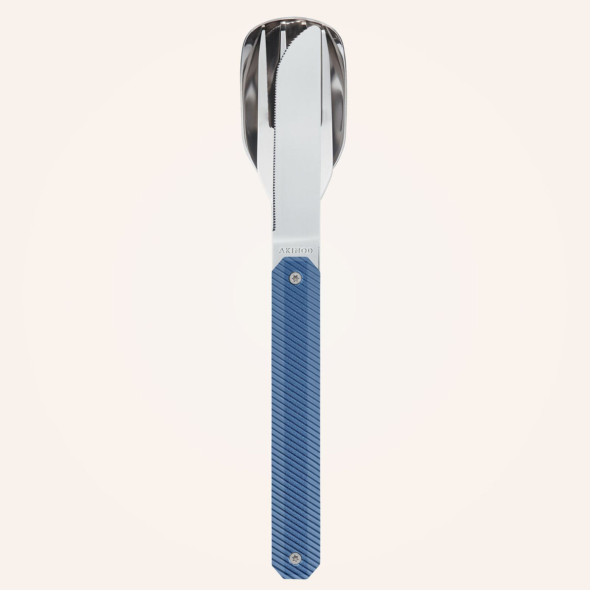 Besteck 12:34, Aluminium blau