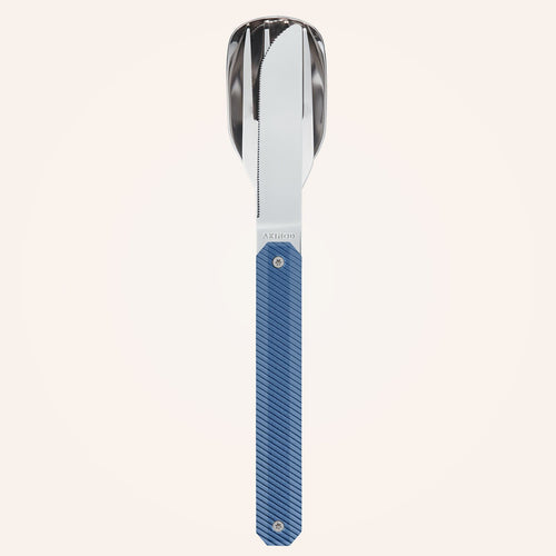 Besteck 12:34, Aluminium blau
