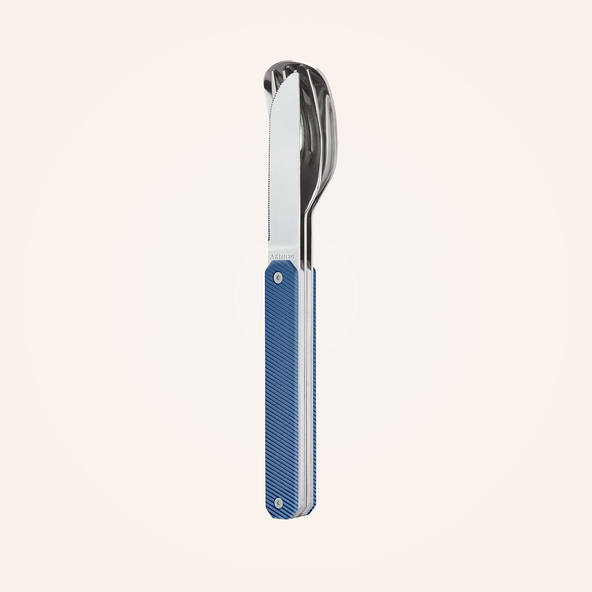 Besteck 12:34, Aluminium blau