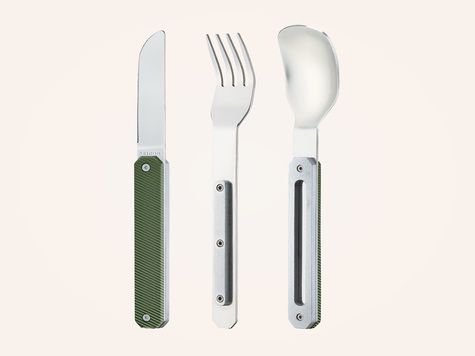 Utensils 12:34, Green khaki aluminum