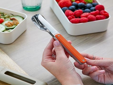 Feststehendes Besteck 12h34, Aluminium orange