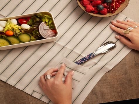 Travel napkin roll 11:37, Blue