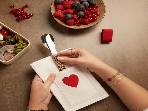 Rollbare Stoffserviette für unterwegs 11:37, Liebe