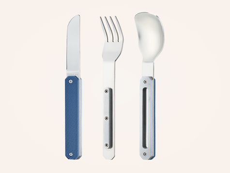 Utensils 12:34, Blue aluminum