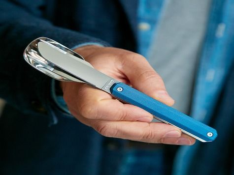 Straight Cutlery 12h34, Blue aluminum