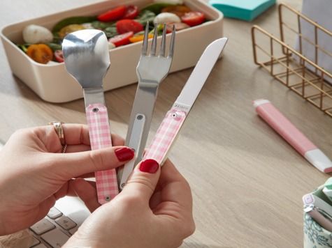 Besteckset 12h34, Vichy Rosa