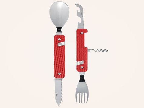 Multifunction Cutlery 13:25, Red aluminum
