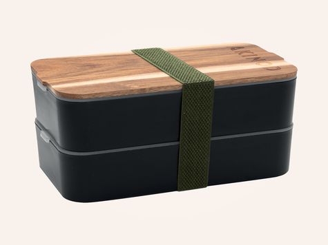 Bento + Lunch bag 11:58, Schwarz / Khaki