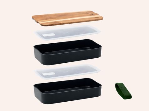 Bento + Lunch bag 11:58, Schwarz / Khaki