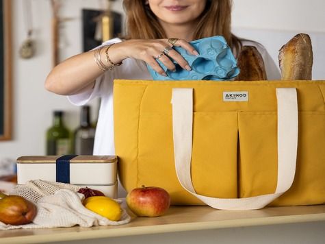 Insulated shopping bag 10:47, Mustard