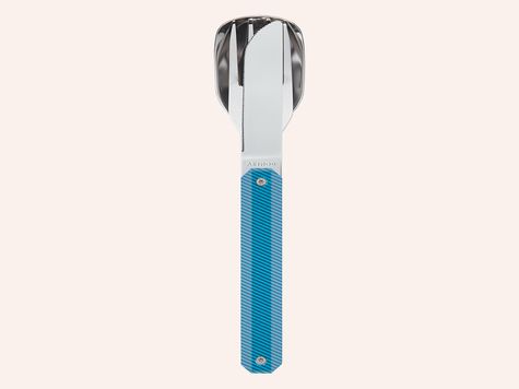 Utensils 12:34, Lagoon blue aluminum