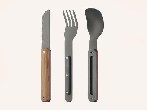 Utensils 12:34, Titanium, Olive wood